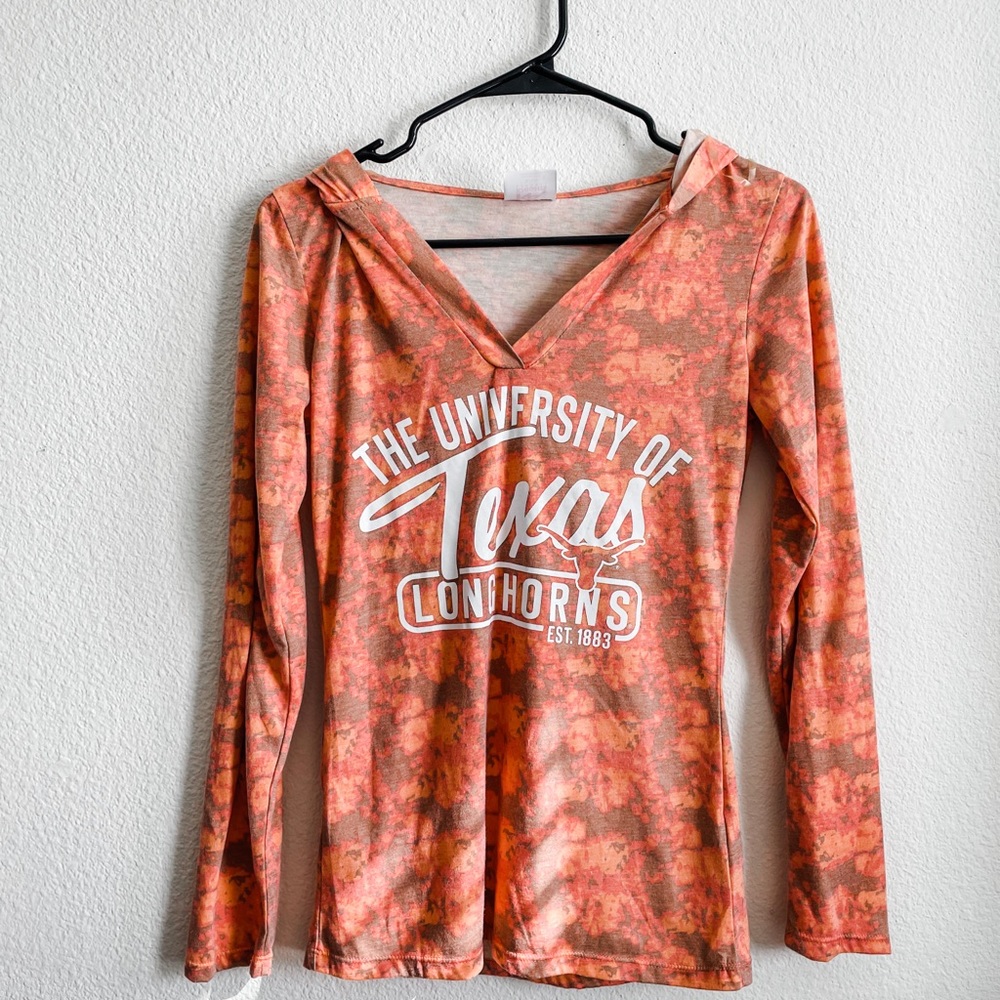 Texas Longhorns Multicolor Burnt Orange Hoodie Tie Dye